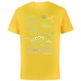thumbnail image 1 of Disney and Pixar’s Toy Story Pizza Planet Aliens Neon - Short Sleeve Cotton T-Shirt for Adults - Customized-Yellow, 1 of 5