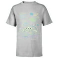 thumbnail image 1 of Disney and Pixar’s Toy Story Pizza Planet Aliens Neon - Short Sleeve T-Shirt for Kids - Customized-Athletic Heather, 1 of 5