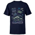 thumbnail image 1 of Disney and Pixar’s Toy Story Pizza Planet Aliens Neon - Short Sleeve T-Shirt for Kids - Customized-Navy, 1 of 5