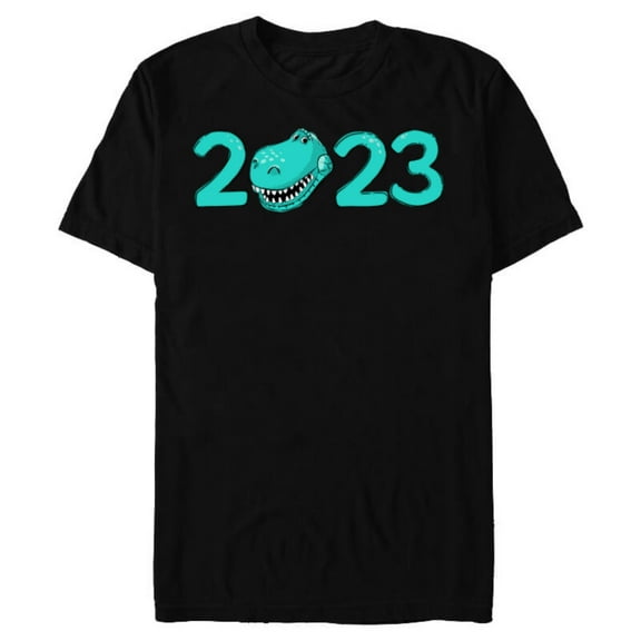 Disney and Pixar’s Toy Story Rex 2023 New Year - Short Sleeve Blended T-Shirt for Adults - Customized-Black