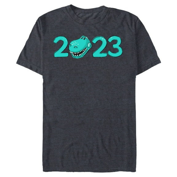 Disney and Pixar’s Toy Story Rex 2023 New Year - Short Sleeve Blended T-Shirt for Adults - Customized-Navy Heather