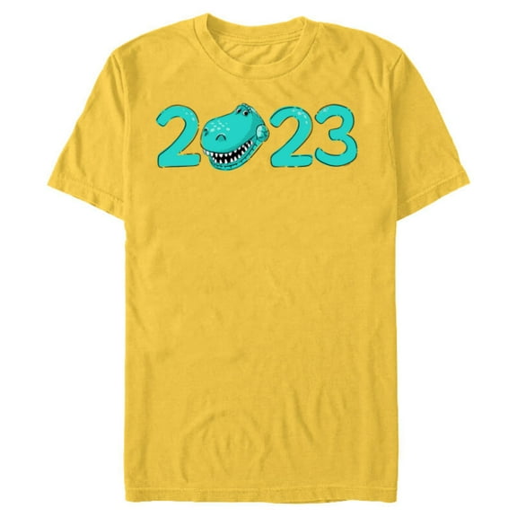 Disney and Pixar’s Toy Story Rex 2023 New Year - Short Sleeve Blended T-Shirt for Adults - Customized-Yellow
