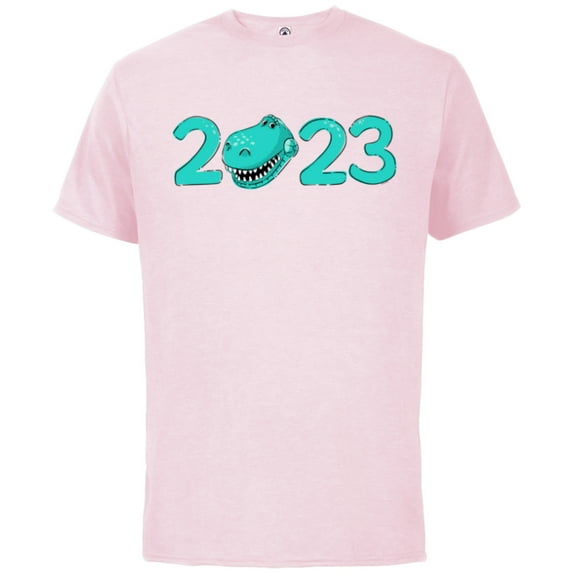 Disney and Pixar’s Toy Story Rex 2023 New Year - Short Sleeve Cotton T-Shirt for Adults - Customized-Soft Pink
