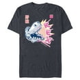 thumbnail image 1 of Disney and Pixar’s Toy Story Rex Anime Japanese - Short Sleeve Blended T-Shirt for Adults - Customized-Navy Heather, 1 of 5