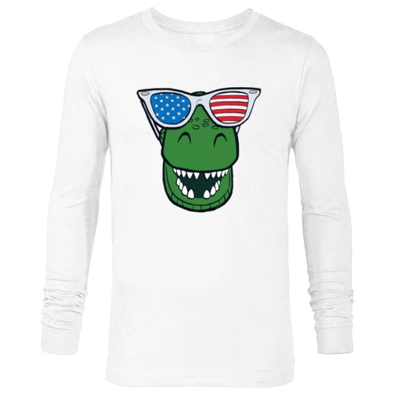 Disney and Pixar’s Toy Story Rex Fourth of July - Long Sleeve T-Shirt for Men - Customized-White
