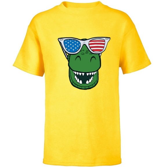 Disney and Pixar’s Toy Story Rex Fourth of July - Short Sleeve T-Shirt for Kids - Customized-Yellow