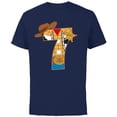 thumbnail image 1 of Disney and Pixar’s Toy Story Seventh Birthday 7 Years Old - Short Sleeve Cotton T-Shirt for Adults - Customized-Navy, 1 of 5
