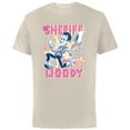thumbnail image 1 of Disney and Pixar’s Toy Story Sheriff Woody Giddy Up - Short Sleeve Cotton T-Shirt for Adults - Customized-Natural, 1 of 5