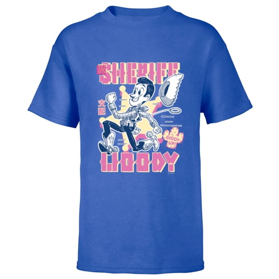 Disney and Pixar’s Toy Story Sheriff Woody Giddy Up - Short Sleeve T-Shirt for Kids - Customized-Royal