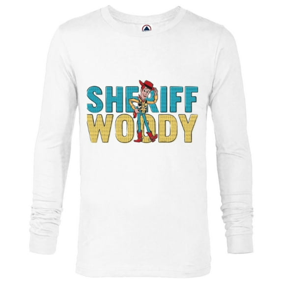 Disney and Pixar’s Toy Story Sheriff Woody - Long Sleeve T-Shirt for Men - Customized-White