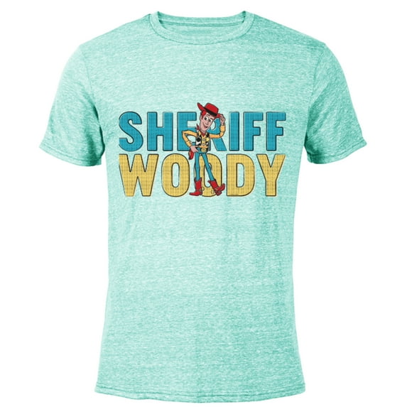 Disney and Pixar’s Toy Story Sheriff Woody - Short Sleeve Blended T-Shirt for Adults - Customized-Ocean Blue