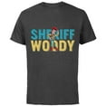 thumbnail image 1 of Disney and Pixar’s Toy Story Sheriff Woody - Short Sleeve Cotton T-Shirt for Adults - Customized-Charcoal, 1 of 5