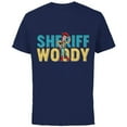 thumbnail image 1 of Disney and Pixar’s Toy Story Sheriff Woody - Short Sleeve Cotton T-Shirt for Adults - Customized-Navy, 1 of 5