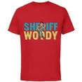 thumbnail image 1 of Disney and Pixar’s Toy Story Sheriff Woody - Short Sleeve Cotton T-Shirt for Adults - Customized-Red, 1 of 5