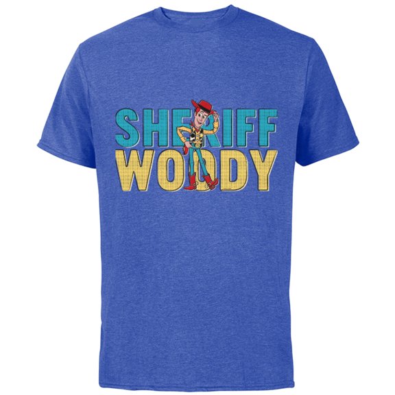 Disney and Pixar’s Toy Story Sheriff Woody - Short Sleeve Cotton T-Shirt for Adults - Customized-Royal Heather