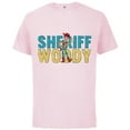 thumbnail image 1 of Disney and Pixar’s Toy Story Sheriff Woody - Short Sleeve Cotton T-Shirt for Adults - Customized-Soft Pink, 1 of 5