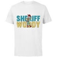 thumbnail image 1 of Disney and Pixar’s Toy Story Sheriff Woody - Short Sleeve Cotton T-Shirt for Adults - Customized-White, 1 of 5