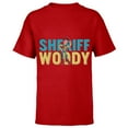 thumbnail image 1 of Disney and Pixar’s Toy Story Sheriff Woody - Short Sleeve T-Shirt for Kids - Customized-Red, 1 of 5