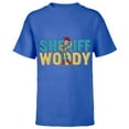 thumbnail image 1 of Disney and Pixar’s Toy Story Sheriff Woody - Short Sleeve T-Shirt for Kids - Customized-Royal, 1 of 5