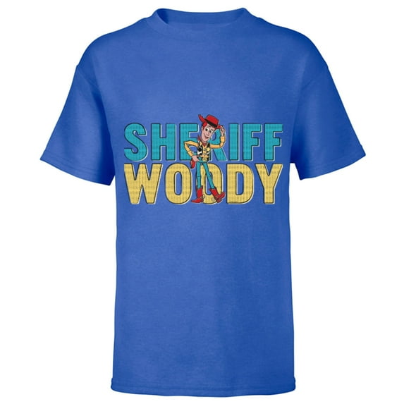 Disney and Pixar’s Toy Story Sheriff Woody - Short Sleeve T-Shirt for Kids - Customized-Royal