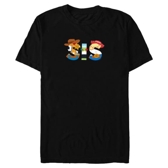 Disney and Pixar’s Toy Story Sis Sister Family Birthday - Short Sleeve Blended T-Shirt for Adults - Customized-Black