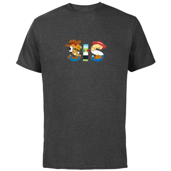 Disney and Pixar’s Toy Story Sis Sister Family Birthday - Short Sleeve Cotton T-Shirt for Adults - Customized-Charcoal