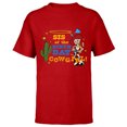 thumbnail image 1 of Disney and Pixar’s Toy Story Sis of the Birthday Cowgirl - Short Sleeve T-Shirt for Kids - Customized-Red, 1 of 5