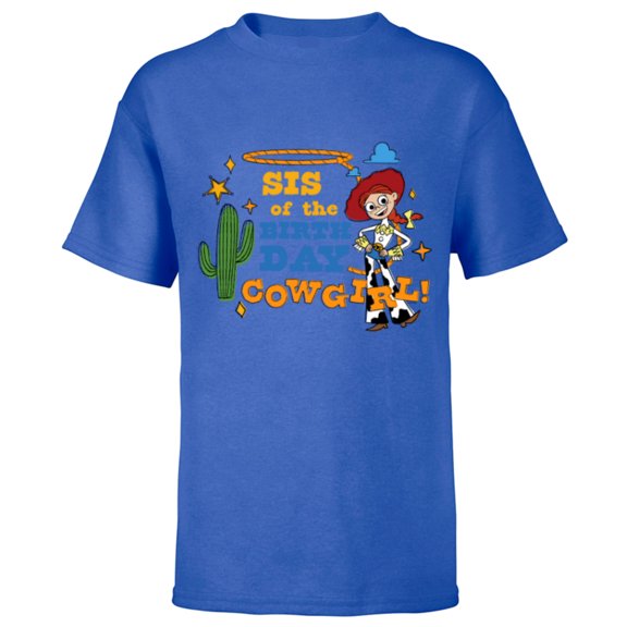 Disney and Pixar’s Toy Story Sis of the Birthday Cowgirl - Short Sleeve T-Shirt for Kids - Customized-Royal