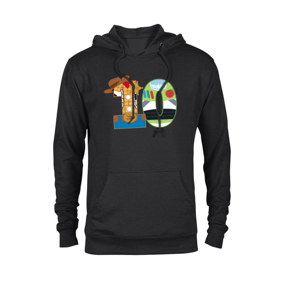 Disney and Pixar’s Toy Story Tenth Birthday 10 Years Old - Pullover Hoodie for Adults - Customized-Black