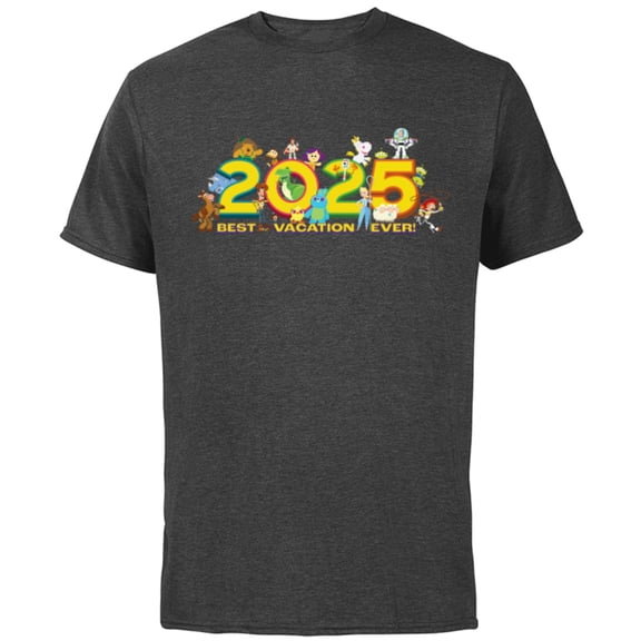 Disney and Pixar’s Toy Story Trip Best Vacation Ever 2025 - Short Sleeve Cotton T-Shirt for Adults - Customized-Charcoal