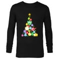 thumbnail image 1 of Disney and Pixar’s Toy Story Woody Buzz Ornaments Holiday - Long Sleeve T-Shirt for Men – Customized-Black, 1 of 5