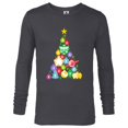 thumbnail image 1 of Disney and Pixar’s Toy Story Woody Buzz Ornaments Holiday - Long Sleeve T-Shirt for Men – Customized-Charcoal Heather, 1 of 5