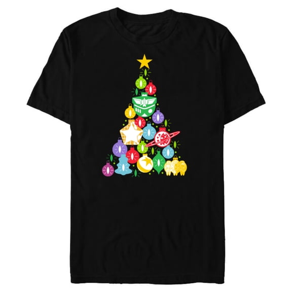 Disney and Pixar’s Toy Story Woody Buzz Ornaments Holiday - Short Sleeve Blended T-Shirt for Adults – Customized-Black