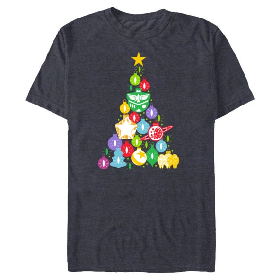Disney and Pixar’s Toy Story Woody Buzz Ornaments Holiday - Short Sleeve Blended T-Shirt for Adults – Customized-Navy Heather