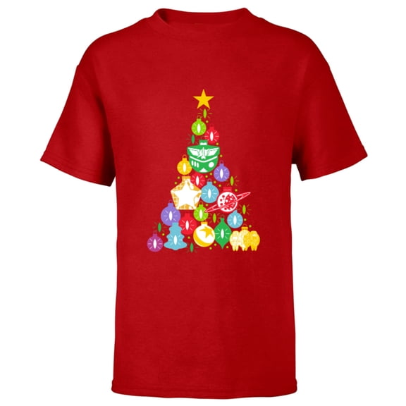 Disney and Pixar’s Toy Story Woody Buzz Ornaments Holiday - Short Sleeve T-Shirt for Kids – Customized-Red