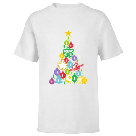 Disney and Pixar’s Toy Story Woody Buzz Ornaments Holiday - Short Sleeve T-Shirt for Kids – Customized-White