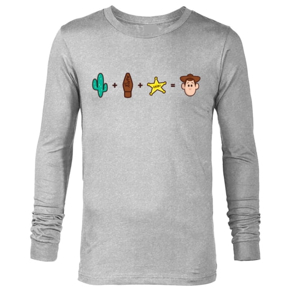 Disney and Pixar’s Toy Story Woody Emoji Code Formula - Long Sleeve T-Shirt for Men - Customized-Athletic Heather