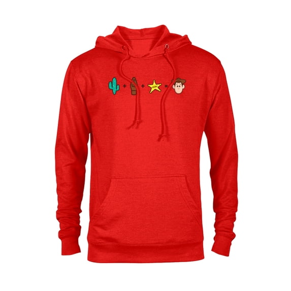 Disney and Pixar’s Toy Story Woody Emoji Code Formula - Pullover Hoodie for Adults - Customized-Red