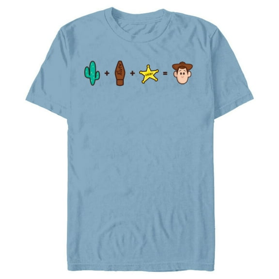 Disney and Pixar’s Toy Story Woody Emoji Code Formula - Short Sleeve Blended T-Shirt for Adults - Customized-Ocean Blue