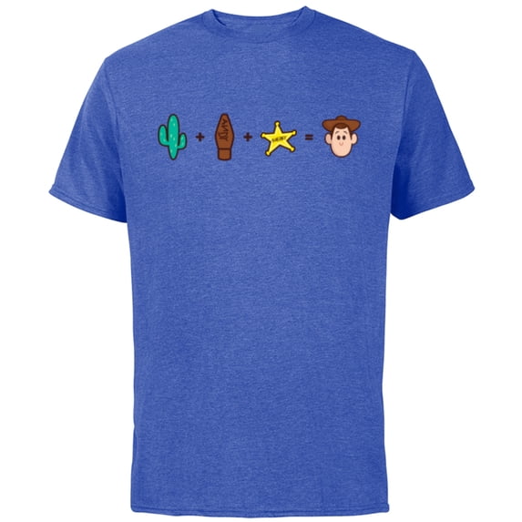 Disney and Pixar’s Toy Story Woody Emoji Code Formula - Short Sleeve Cotton T-Shirt for Adults - Customized-Royal Heather