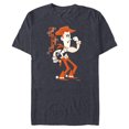 thumbnail image 1 of Disney and Pixar’s Toy Story Woody Flexin’ Stylized - Short Sleeve Blended T-Shirt for Adults - Customized-Navy Heather, 1 of 5