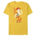 thumbnail image 1 of Disney and Pixar’s Toy Story Woody Flexin’ Stylized - Short Sleeve Blended T-Shirt for Adults - Customized-Yellow, 1 of 5