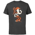 thumbnail image 1 of Disney and Pixar’s Toy Story Woody Flexin’ Stylized - Short Sleeve Cotton T-Shirt for Adults - Customized-Charcoal, 1 of 5