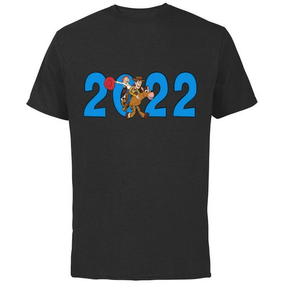 Disney and Pixar’s Toy Story Woody Jessie Bullseye 2022 - Short Sleeve Cotton T-Shirt for Adults - Customized-Black