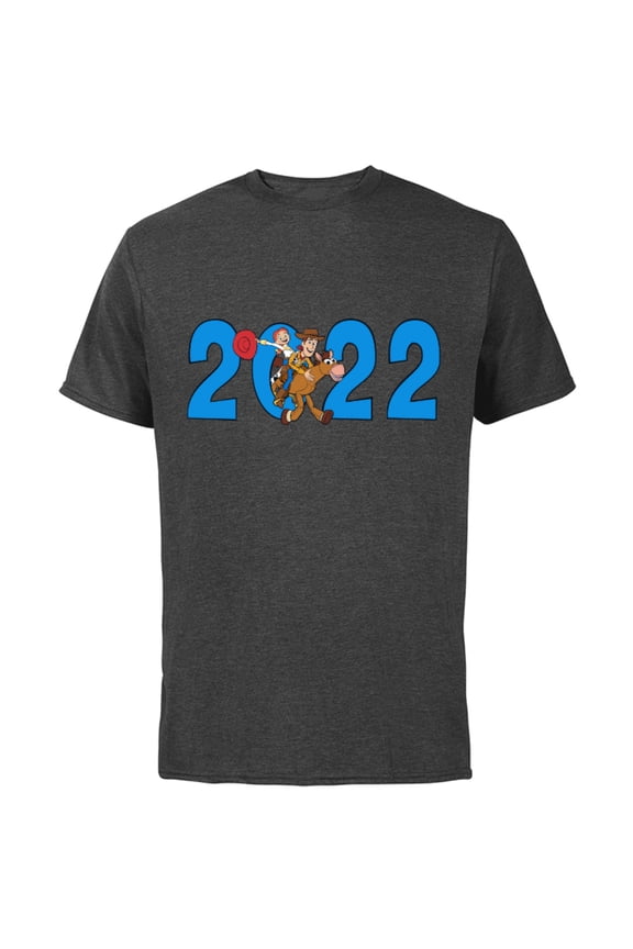 Disney and Pixar’s Toy Story Woody Jessie Bullseye 2022 - Short Sleeve Cotton T-Shirt for Adults - Customized-Charcoal