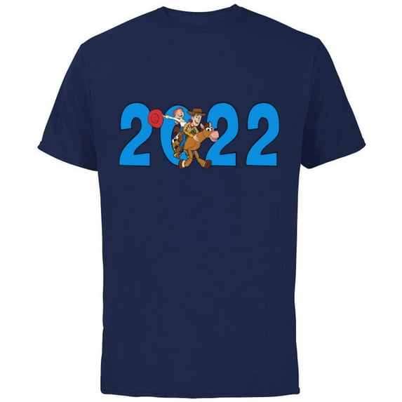 Disney and Pixar’s Toy Story Woody Jessie Bullseye 2022 - Short Sleeve Cotton T-Shirt for Adults - Customized-Navy