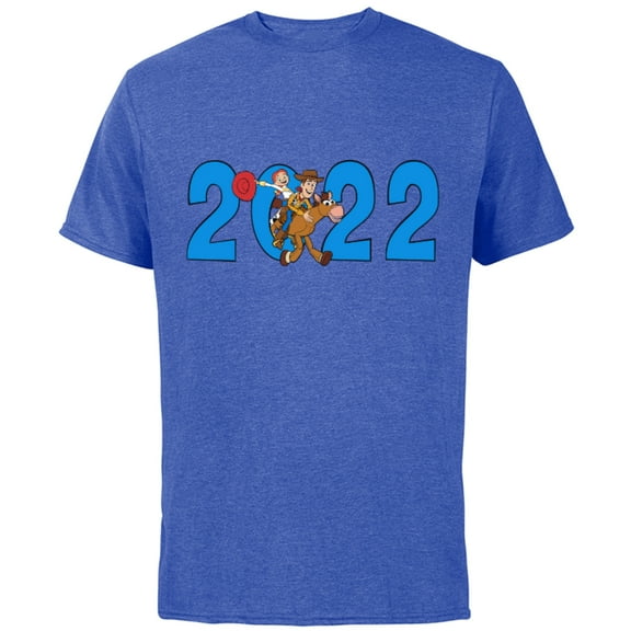 Disney and Pixar’s Toy Story Woody Jessie Bullseye 2022 - Short Sleeve Cotton T-Shirt for Adults - Customized-Royal Heather
