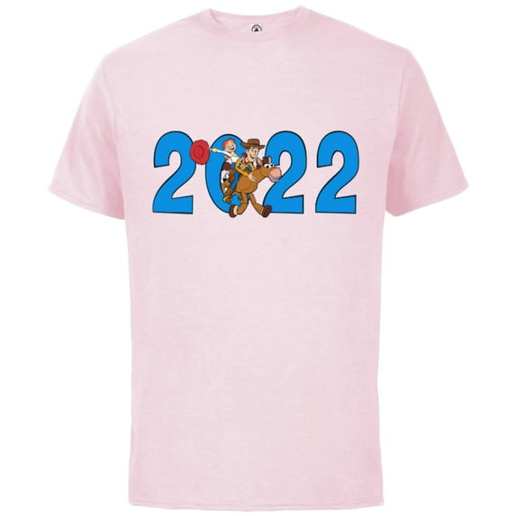Disney and Pixar’s Toy Story Woody Jessie Bullseye 2022 - Short Sleeve Cotton T-Shirt for Adults - Customized-Soft Pink