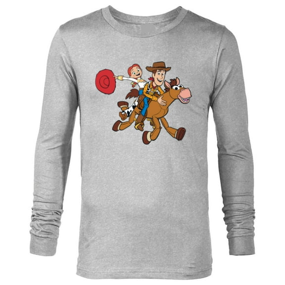 Disney and Pixar’s Toy Story Woody Jessie Bullseye - Long Sleeve T-Shirt for Men - Customized-Athletic Heather