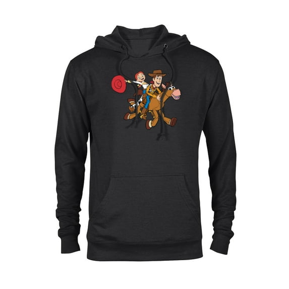 Disney and Pixar’s Toy Story Woody Jessie Bullseye - Pullover Hoodie for Adults - Customized-Black